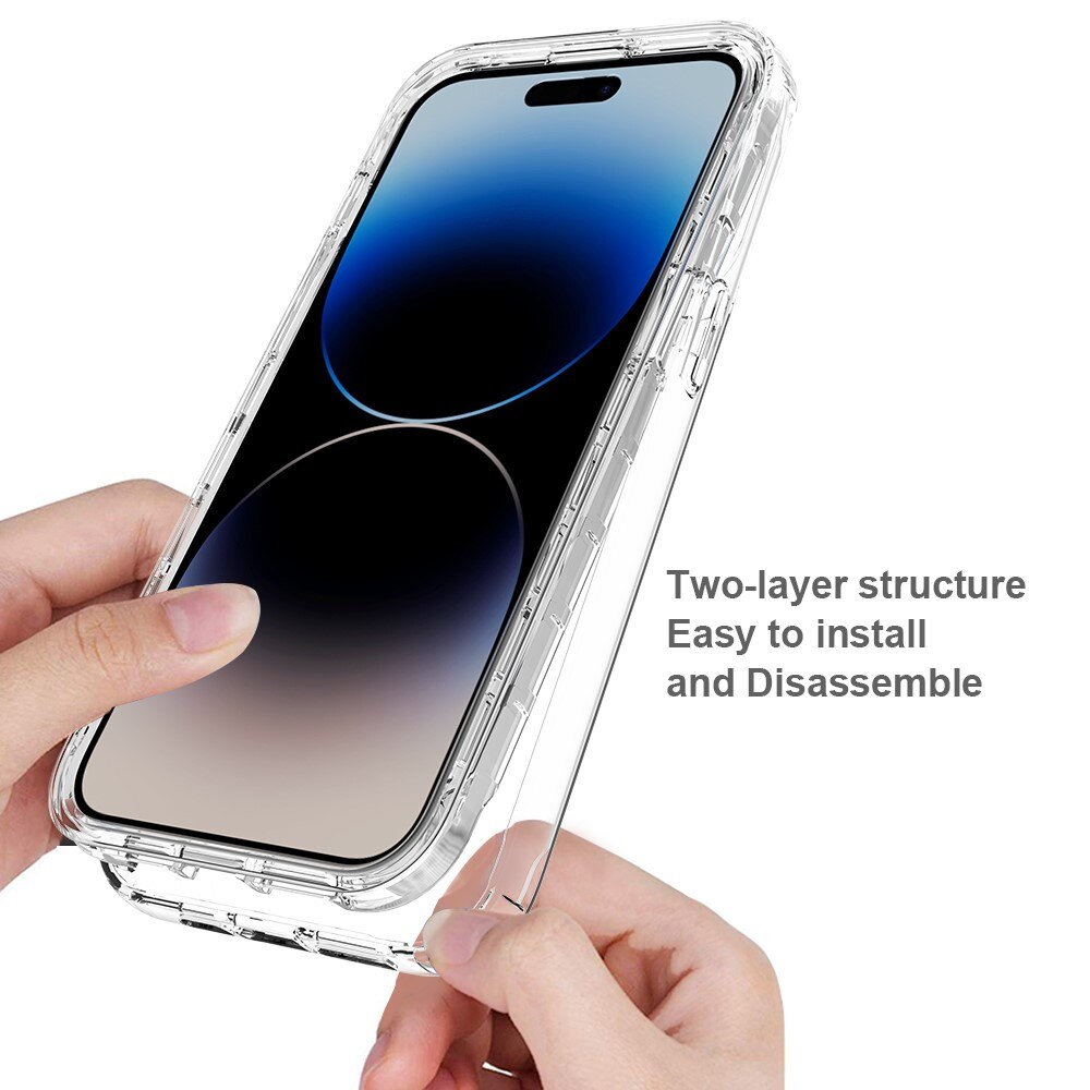 Coque de couverture complète iPhone 15 Pro Max, Transparent