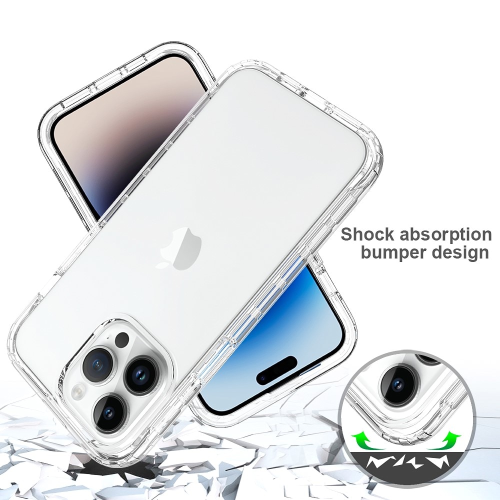 Coque de couverture complète iPhone 15 Pro Max, Transparent