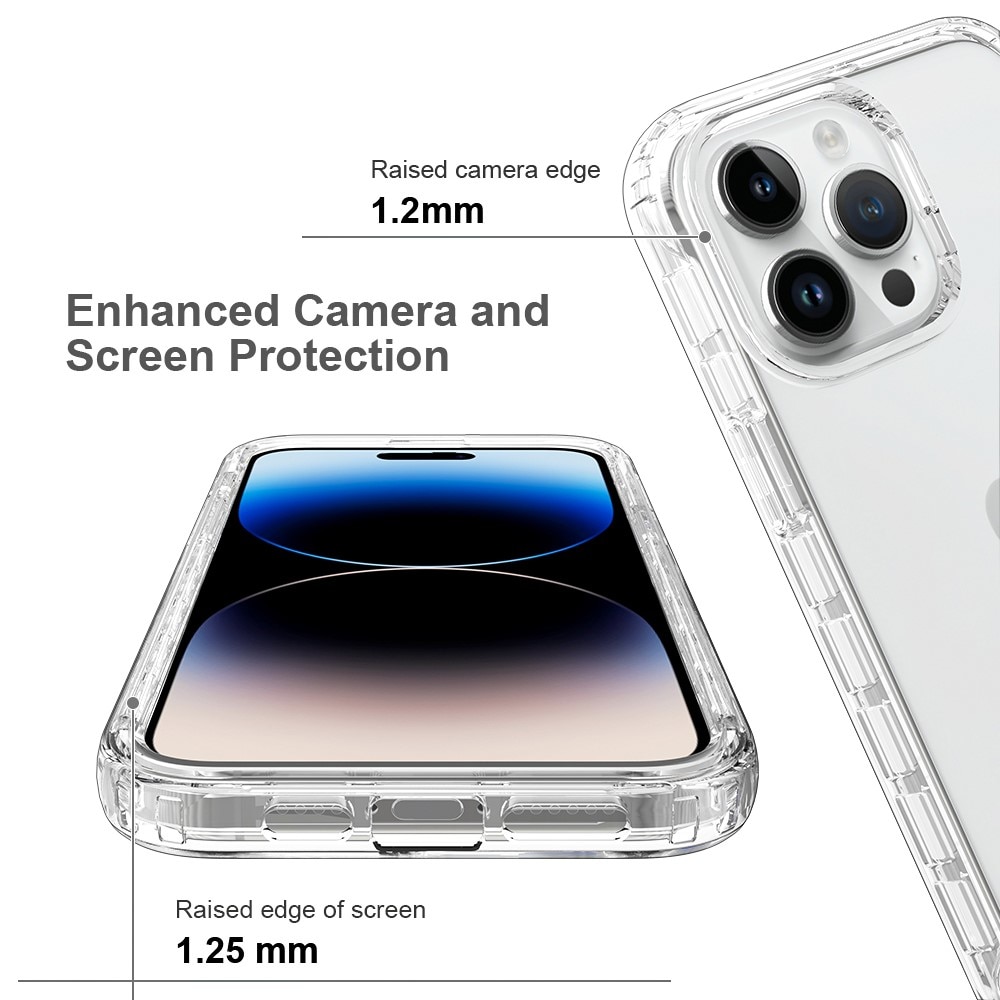 Coque de couverture complète iPhone 15 Pro Max, Transparent