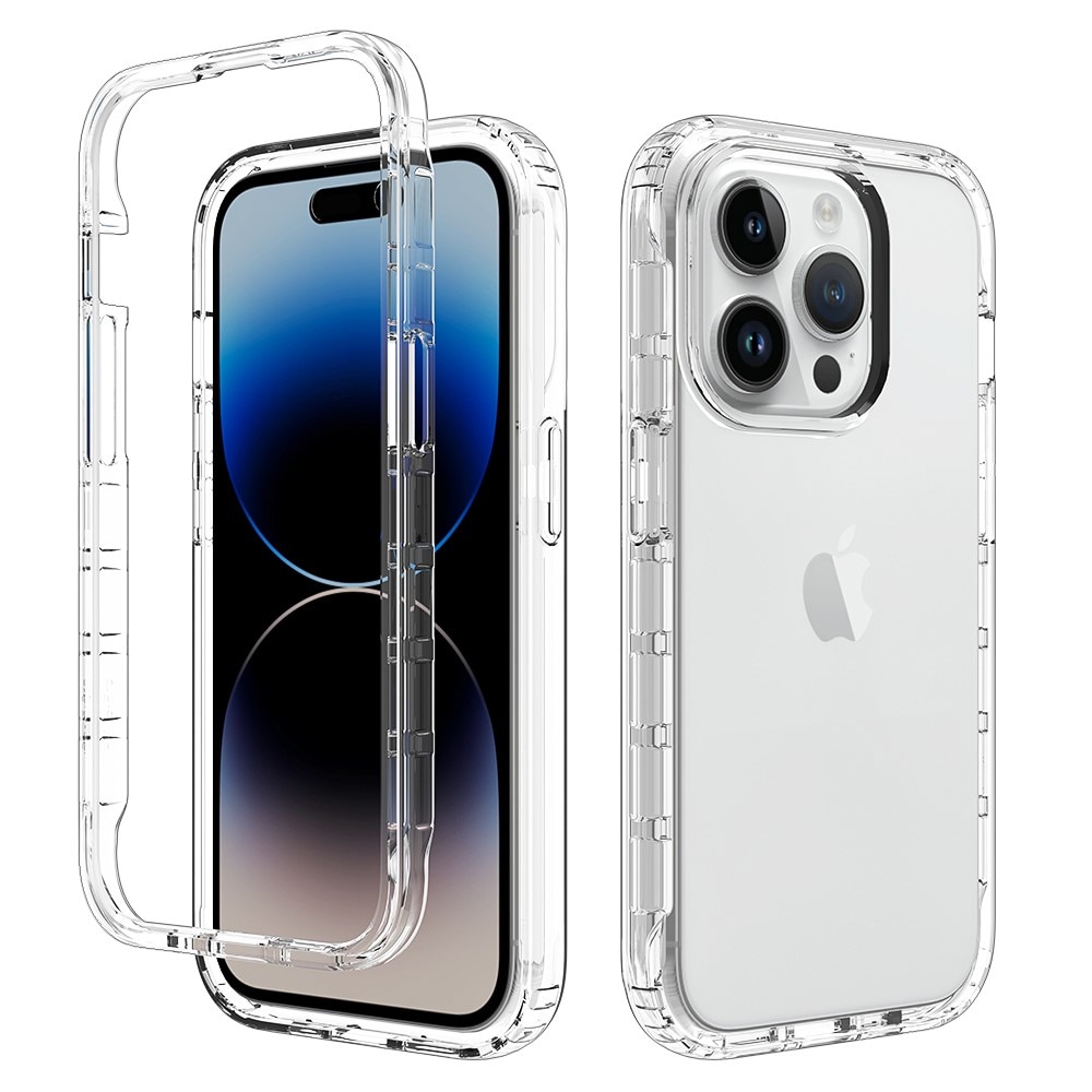 Coque de couverture complète iPhone 15 Pro transparent