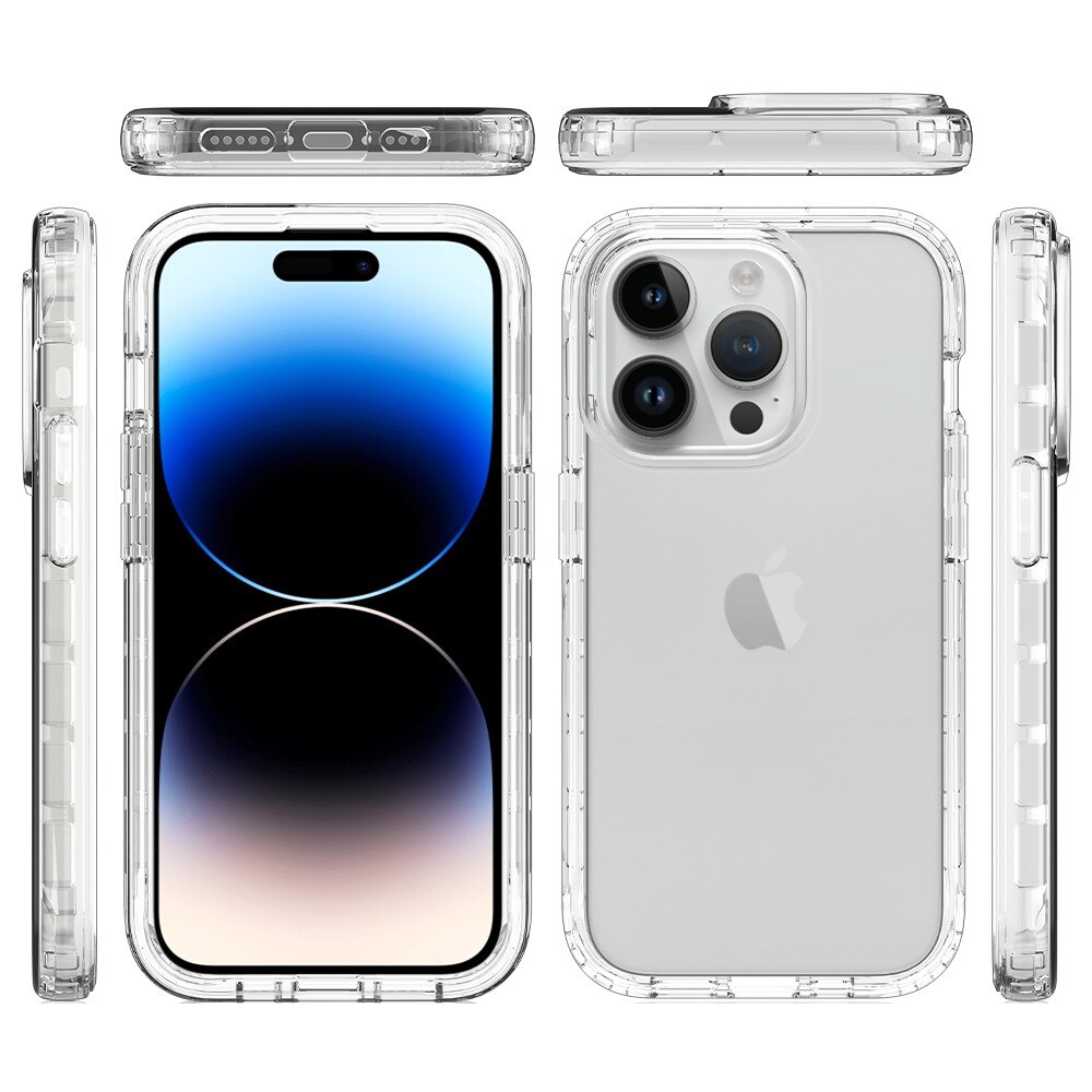 Coque de couverture complète iPhone 15 Pro, Transparent