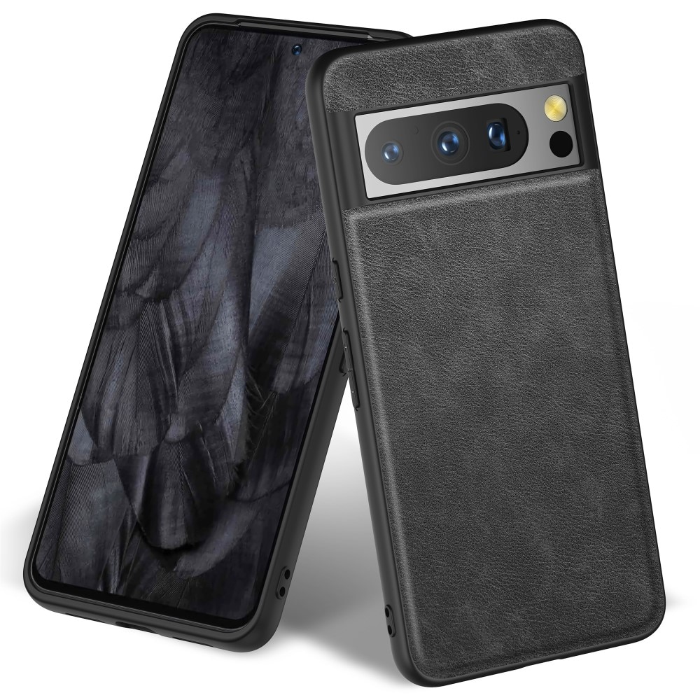 Coque en Cuir Google Pixel 8 Pro, noir