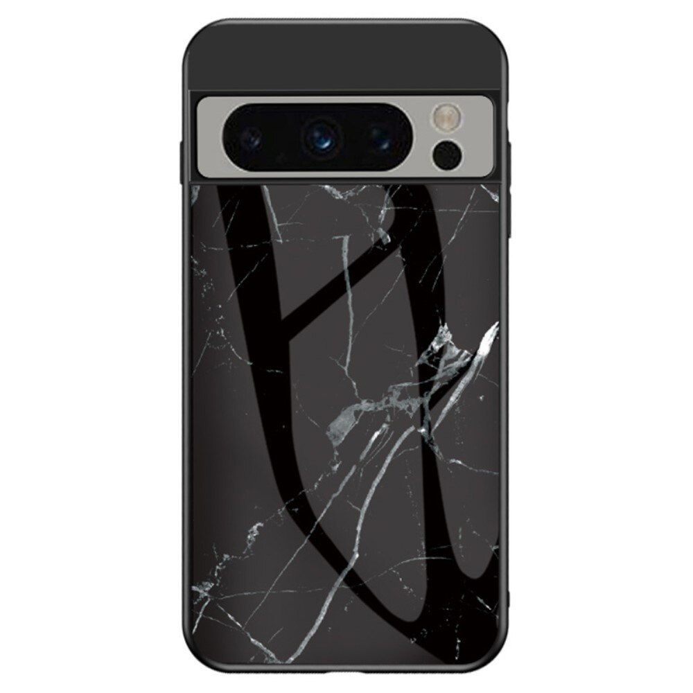 Coque en verre trempé Google Pixel 8 Pro, marbre noir