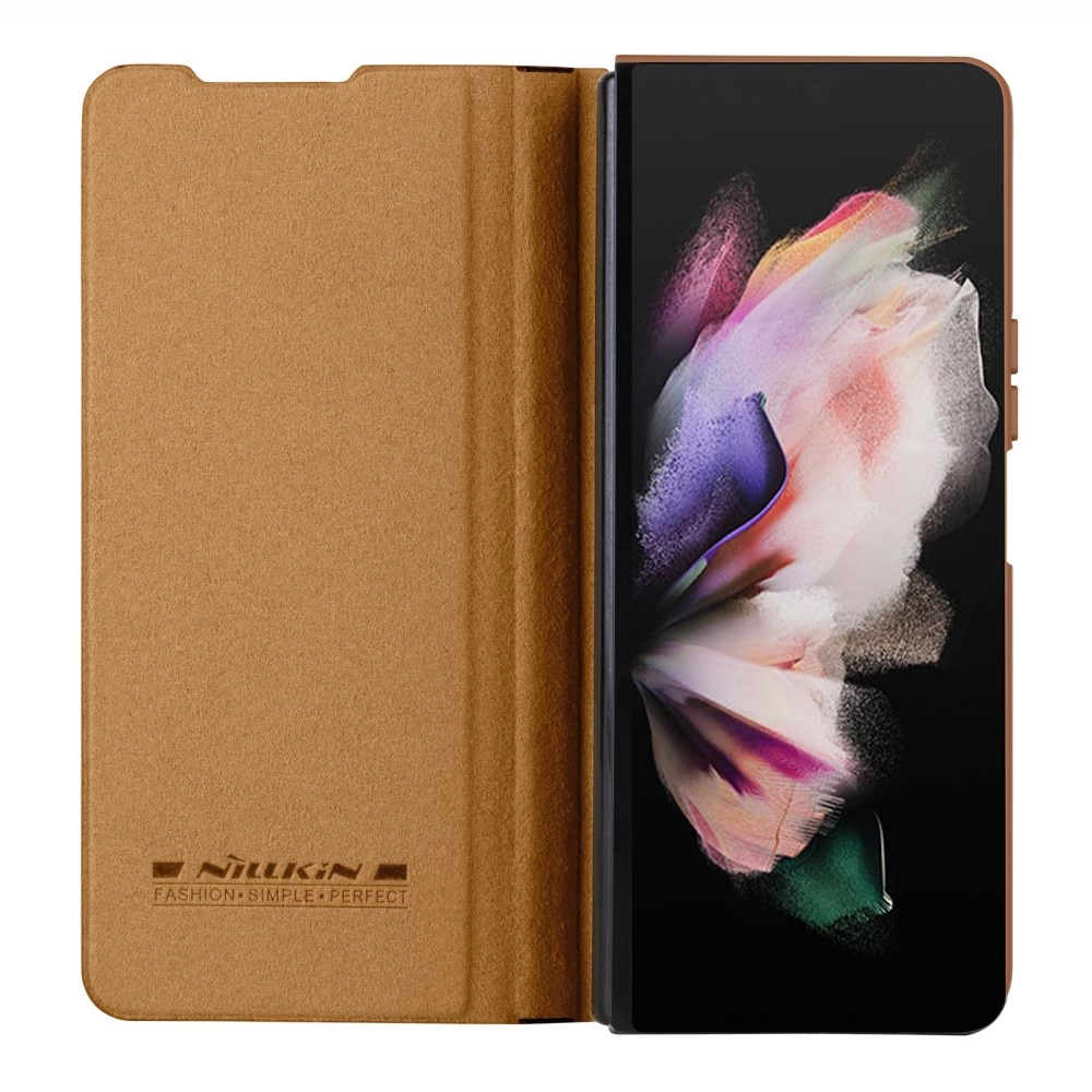 Qin Pro CamShield with Pen slot Samsung Galaxy Z Fold 5, Brown