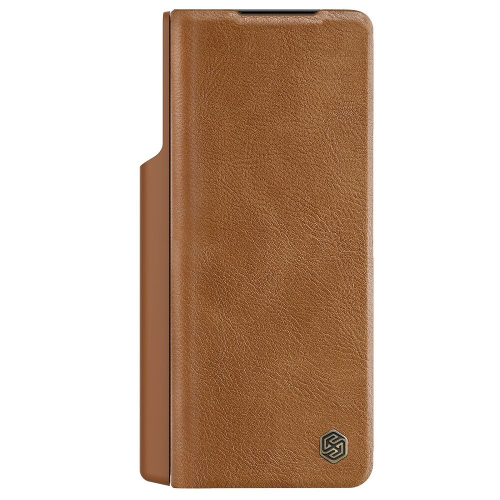 Qin Pro CamShield with Pen slot Samsung Galaxy Z Fold 5, Brown