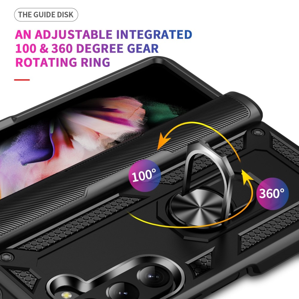 Coque hybride Tech Ring Samsung Galaxy Z Fold 5, noir