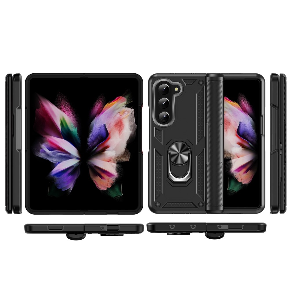 Coque hybride Tech Ring Samsung Galaxy Z Fold 5, noir