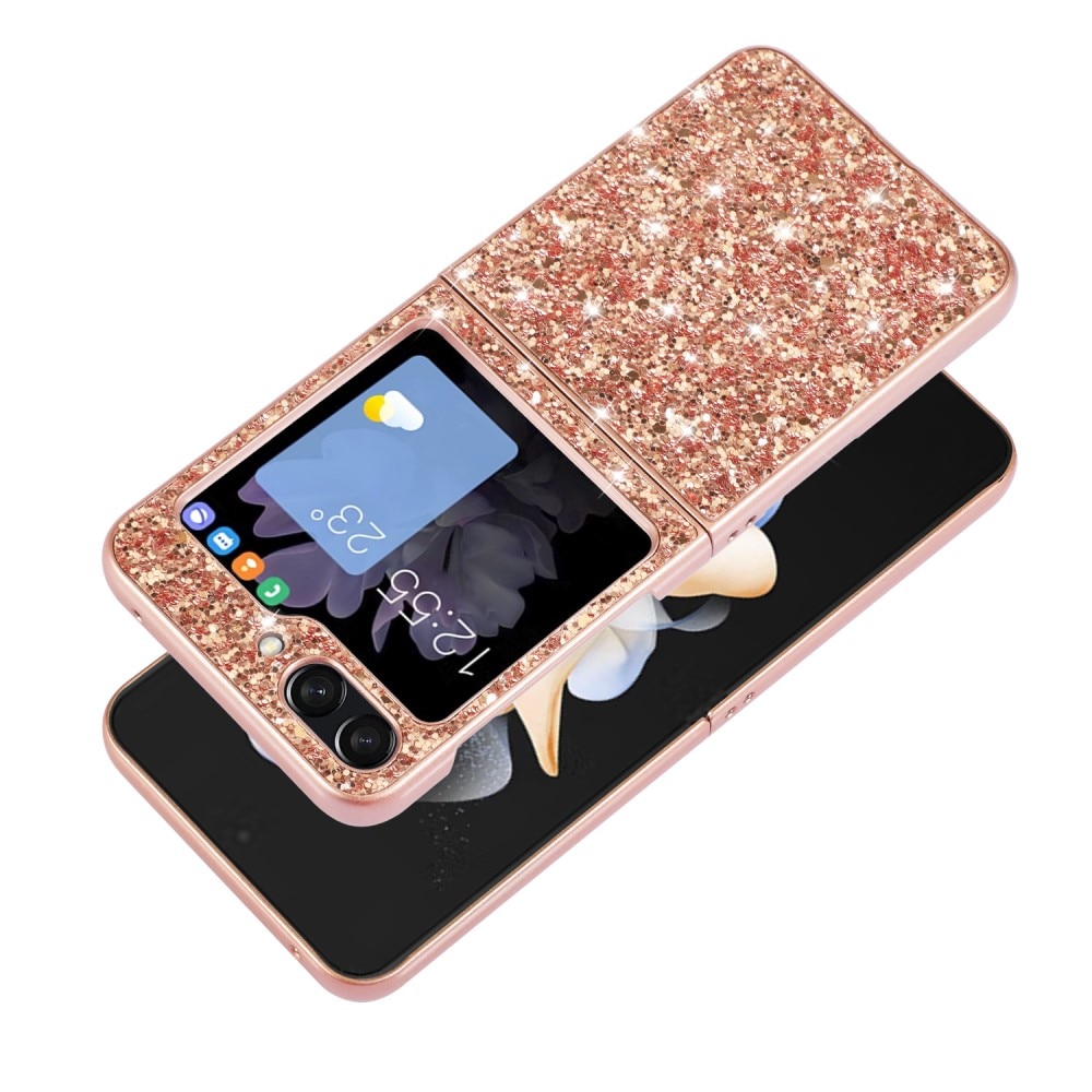 Coque Briller Samsung Galaxy Z Flip 5, or rose