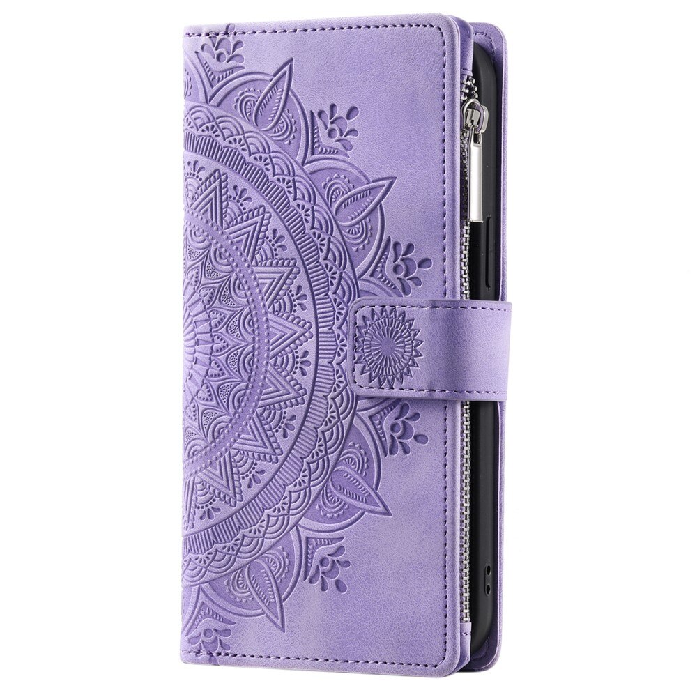 Étui portefeuille Mandala Samsung Galaxy S23 FE, violet