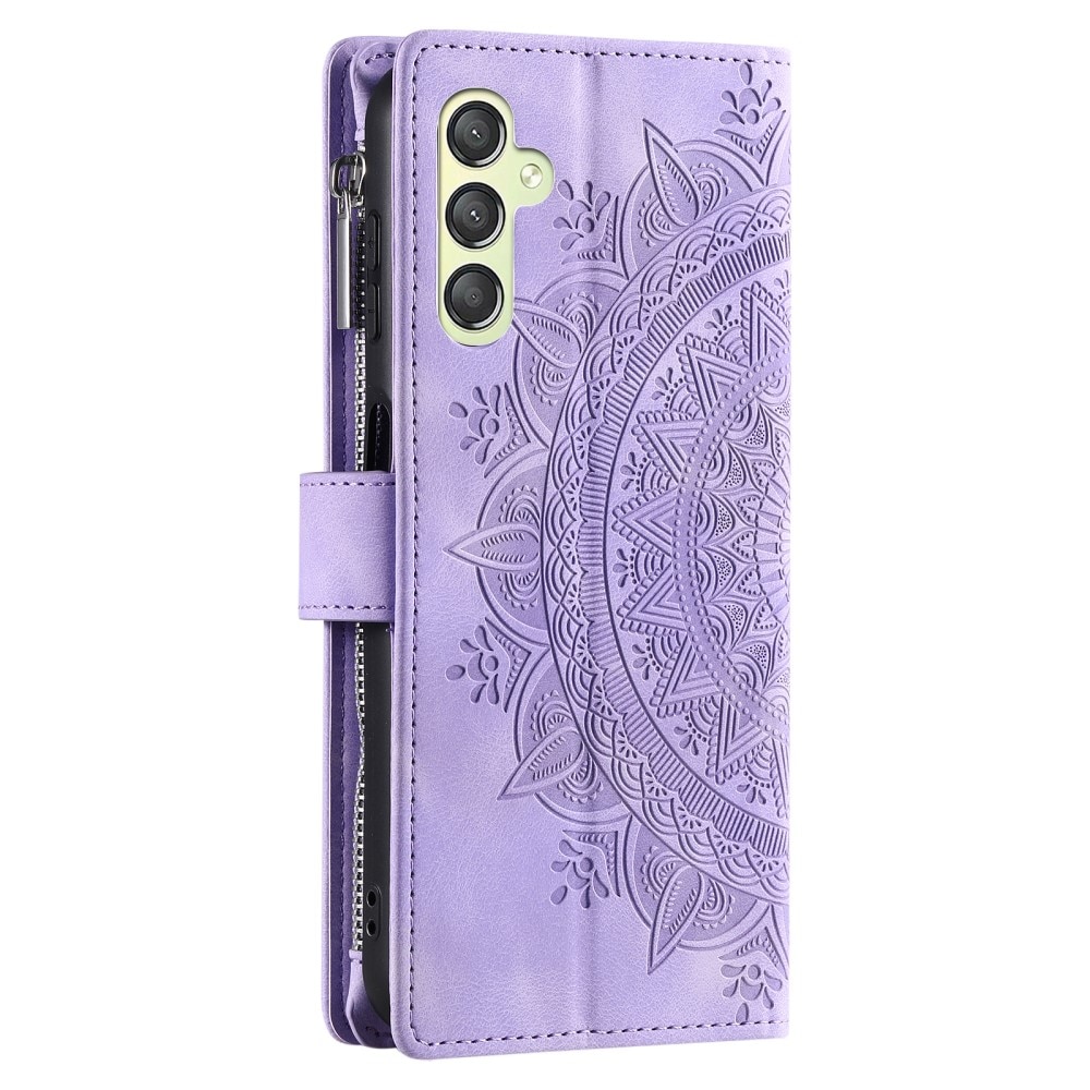 Étui portefeuille Mandala Samsung Galaxy S23 FE, violet