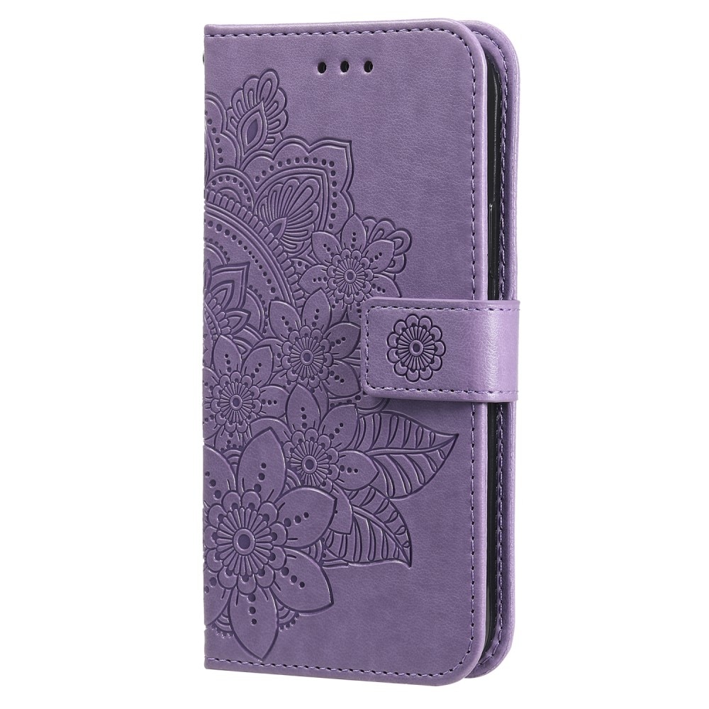 Étui en cuir Mandala Samsung Galaxy S23 FE, violet