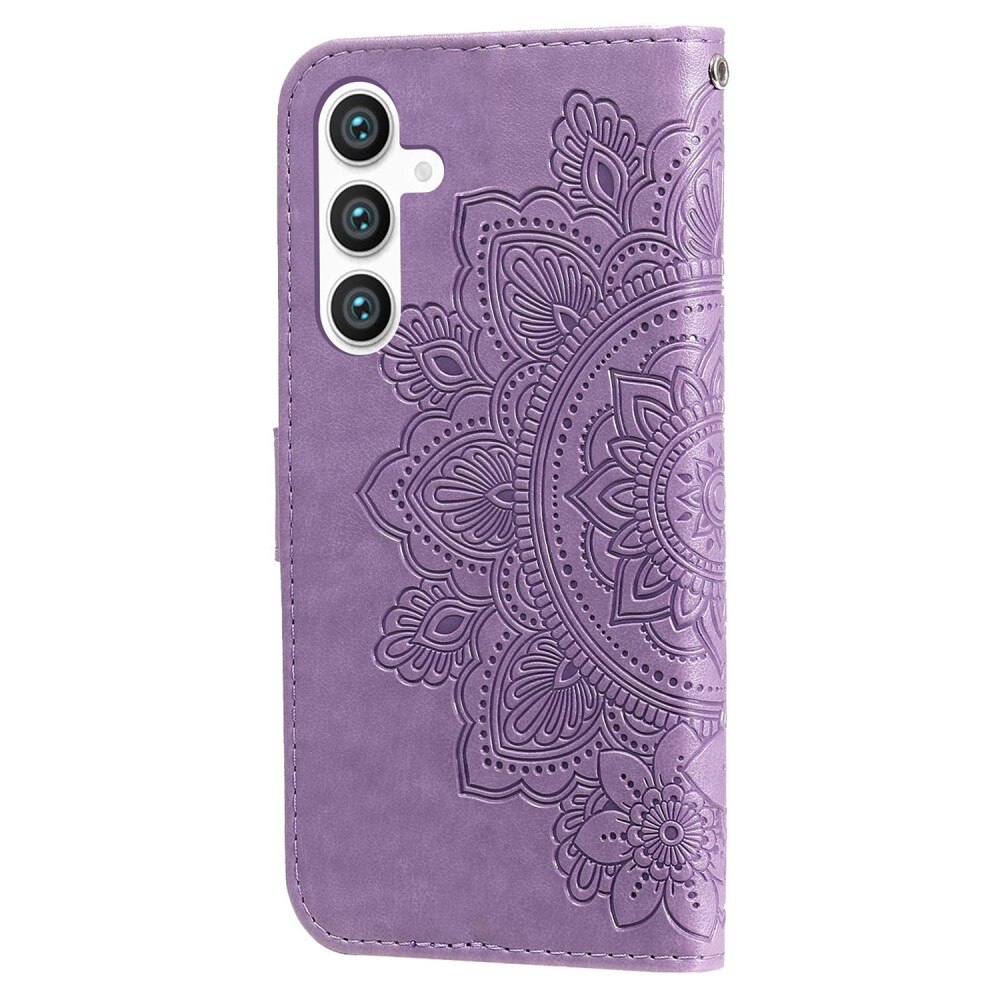 Étui en cuir Mandala Samsung Galaxy S23 FE, violet