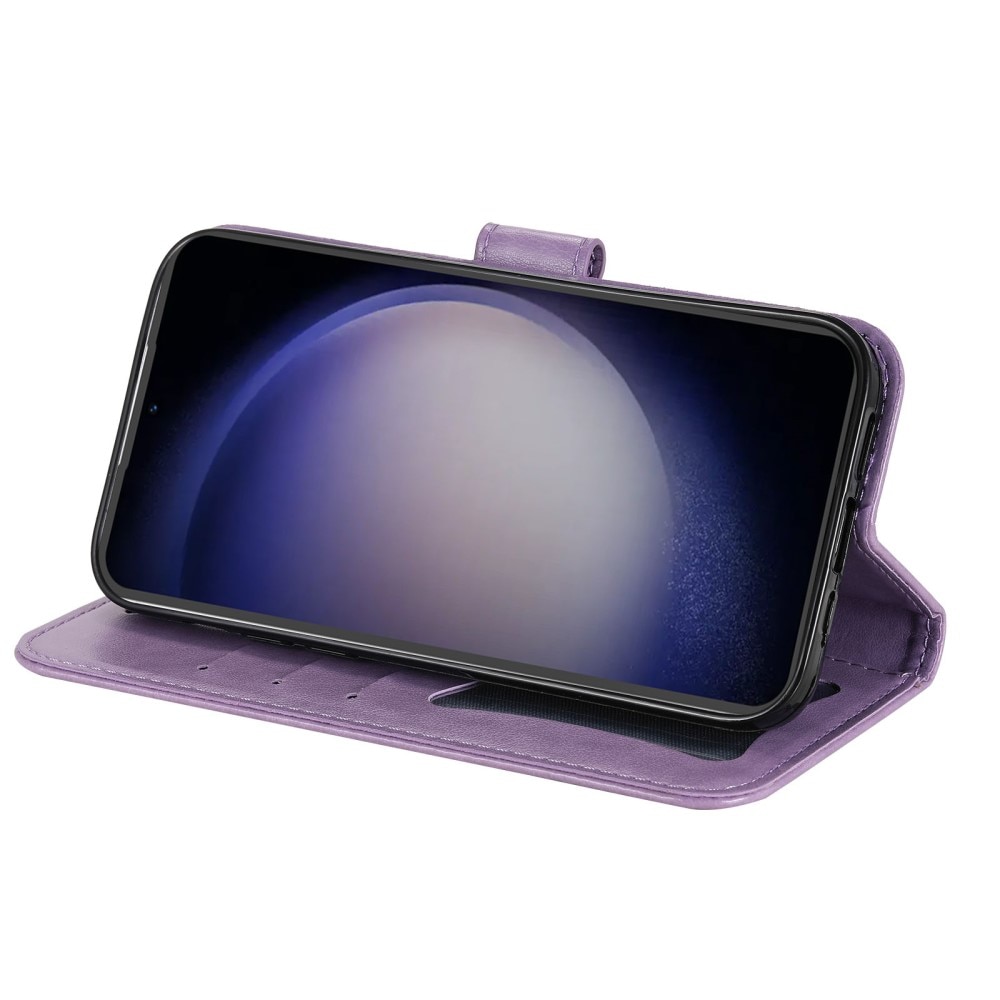 Étui en cuir Mandala Samsung Galaxy S23 FE, violet