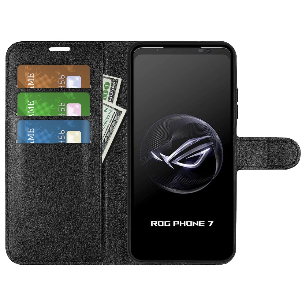 Coque portefeuille Asus ROG Phone 7, noir