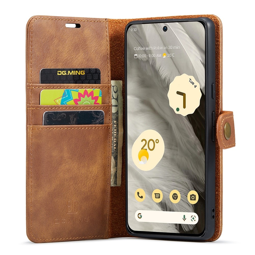 Étui portefeuille Magnet Wallet Google Pixel 8, Cognac