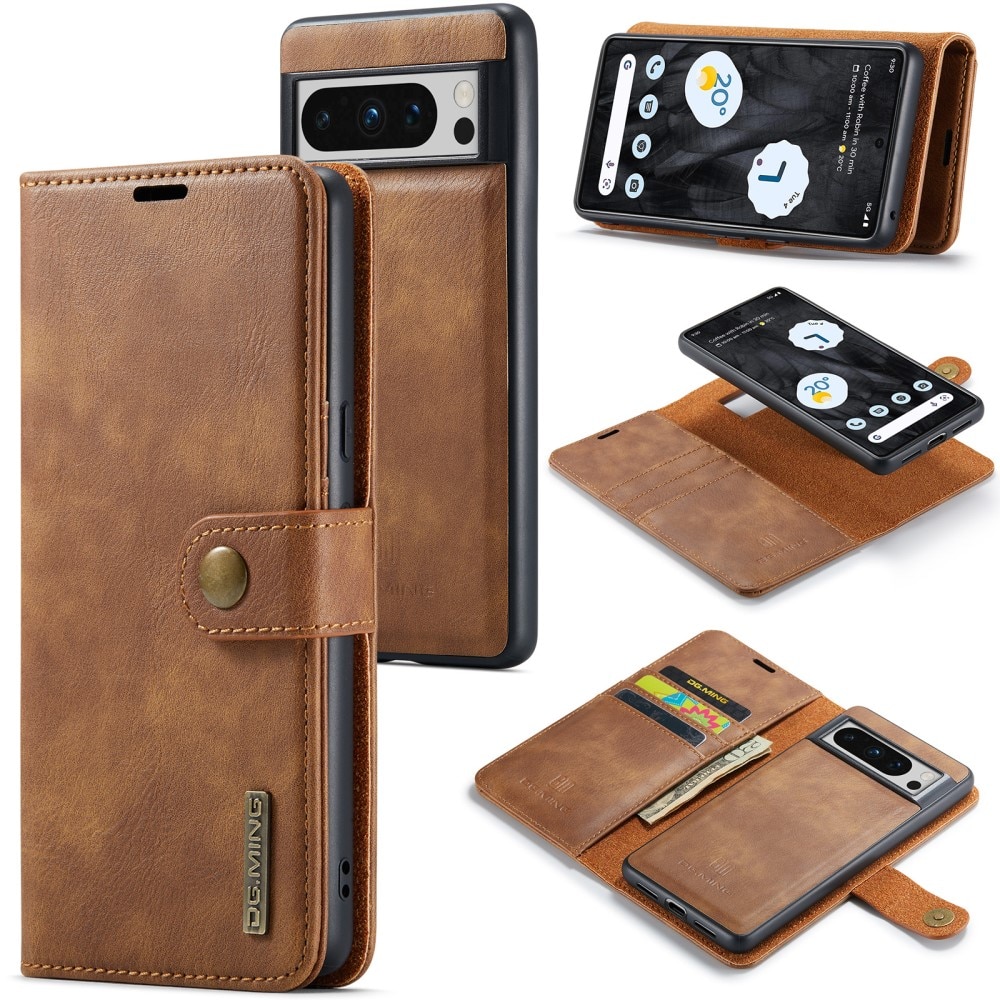 Étui portefeuille Magnet Wallet Google Pixel 8 Pro, Cognac