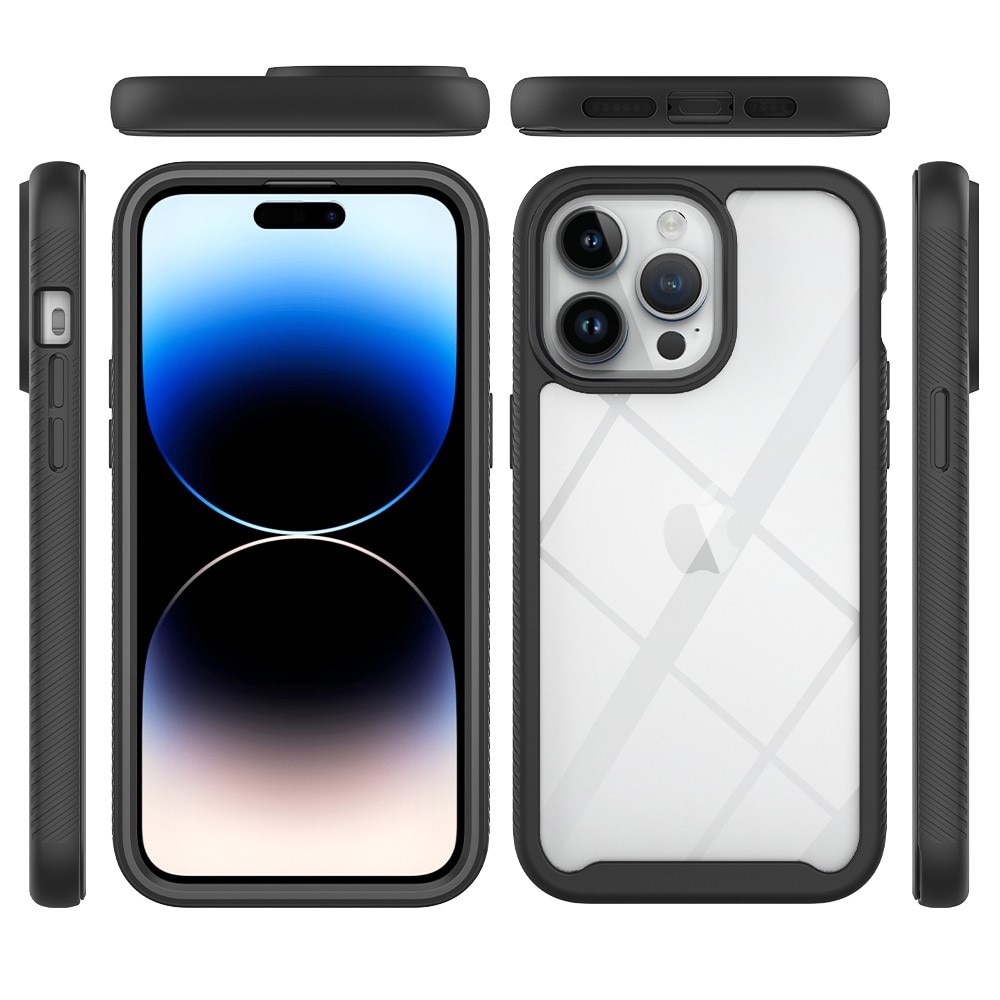Coque de couverture complète iPhone 15 Pro Max, Noir