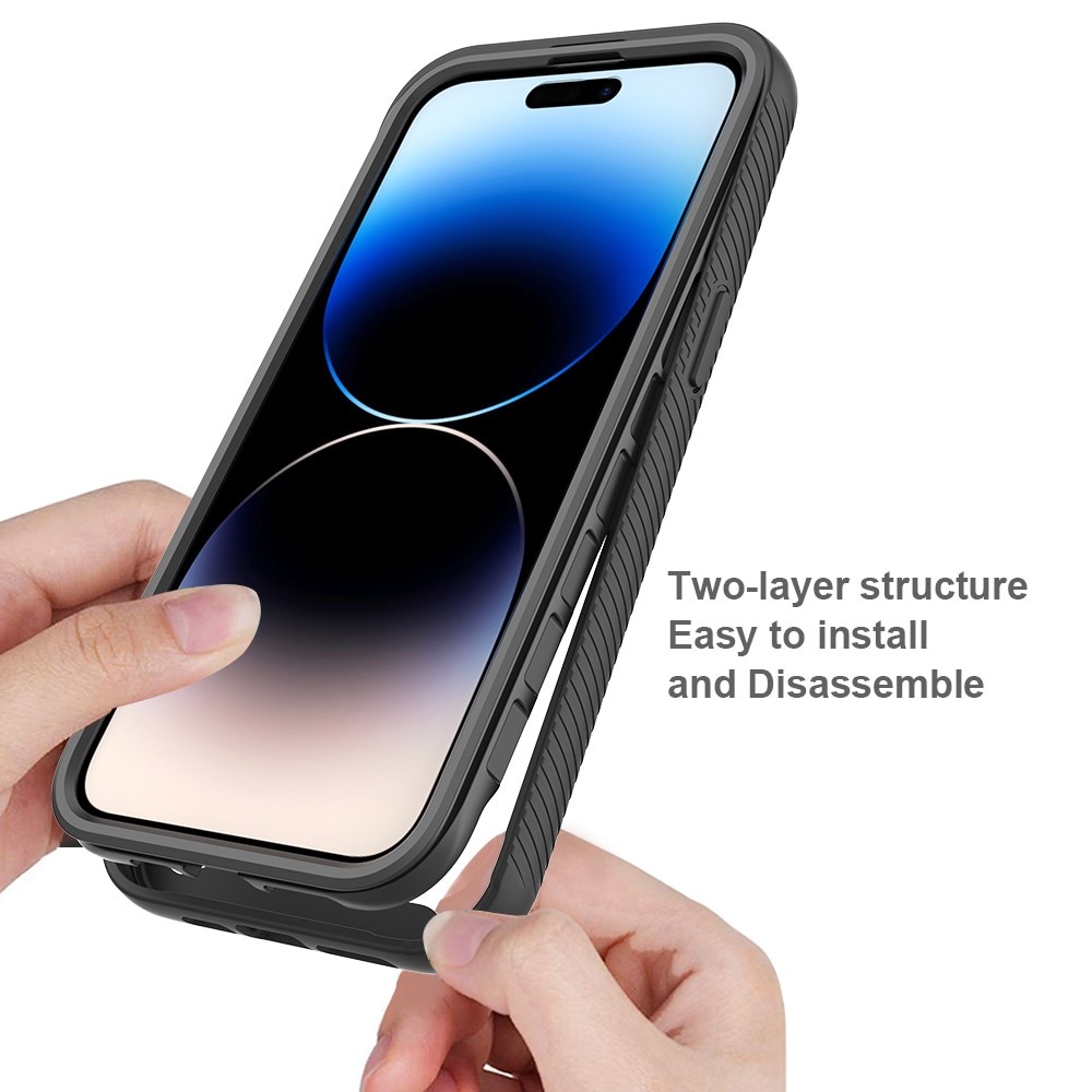 Coque de couverture complète iPhone 15 Pro Max, Noir
