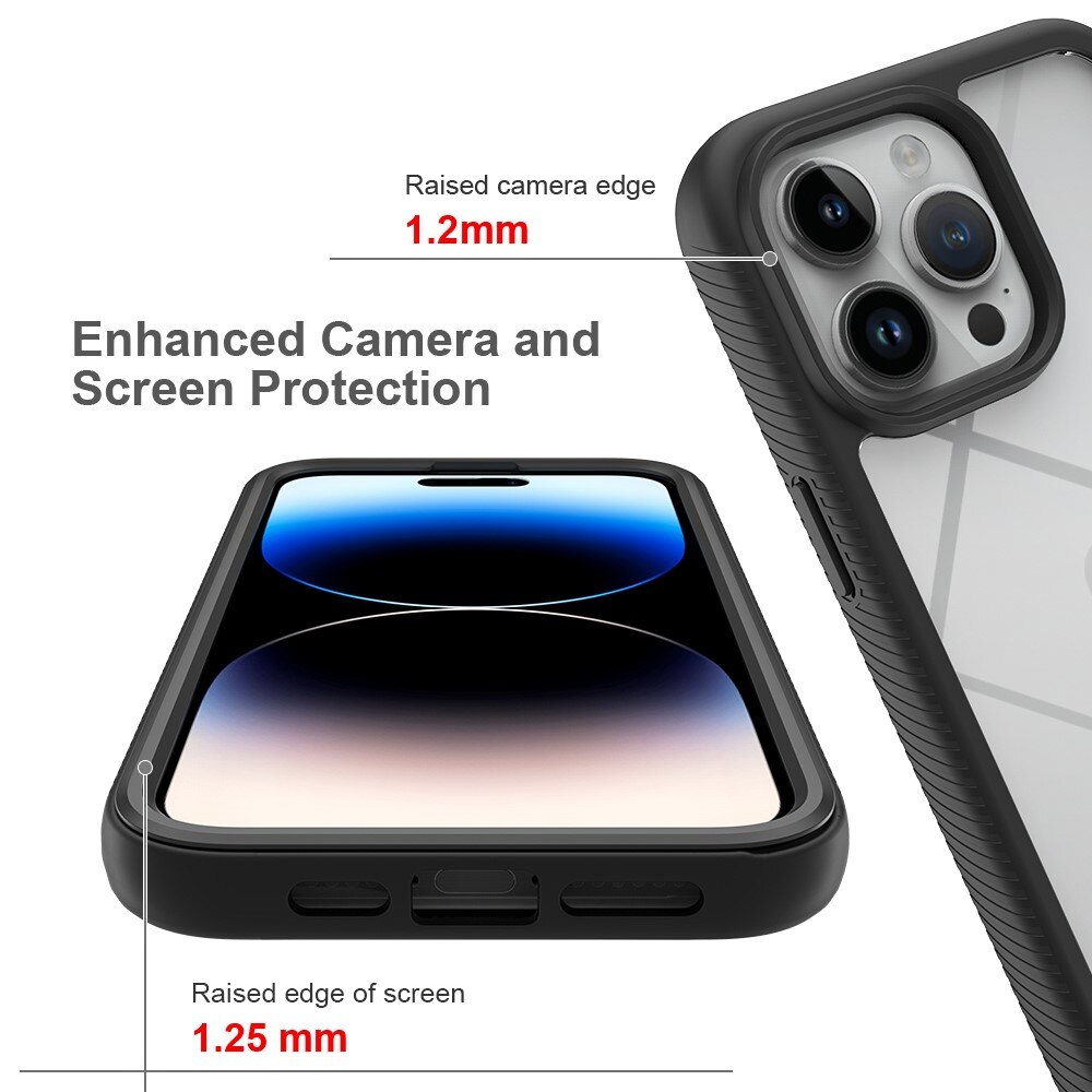 Coque de couverture complète iPhone 15 Pro Max, Noir