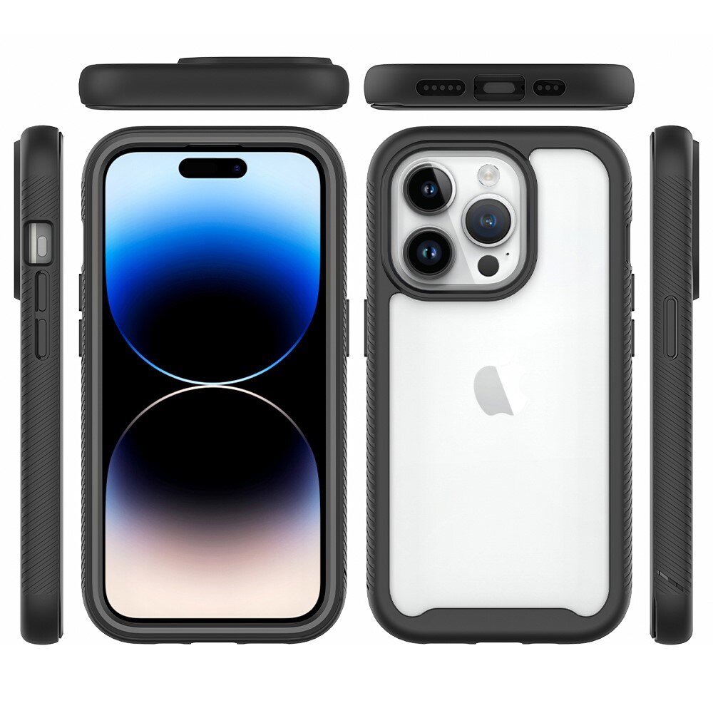 Coque de couverture complète iPhone 15 Pro, Noir