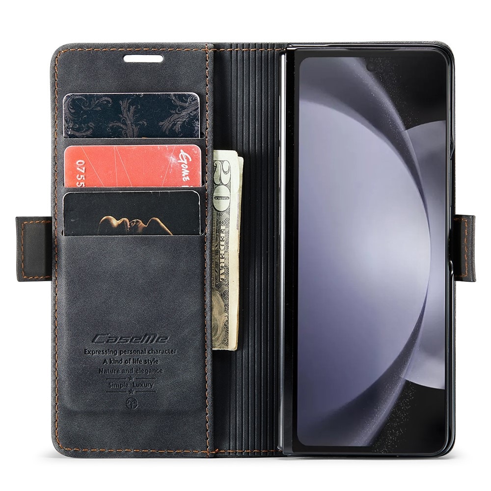 Étui portefeuille mince Samsung Galaxy Z Fold 5, noir