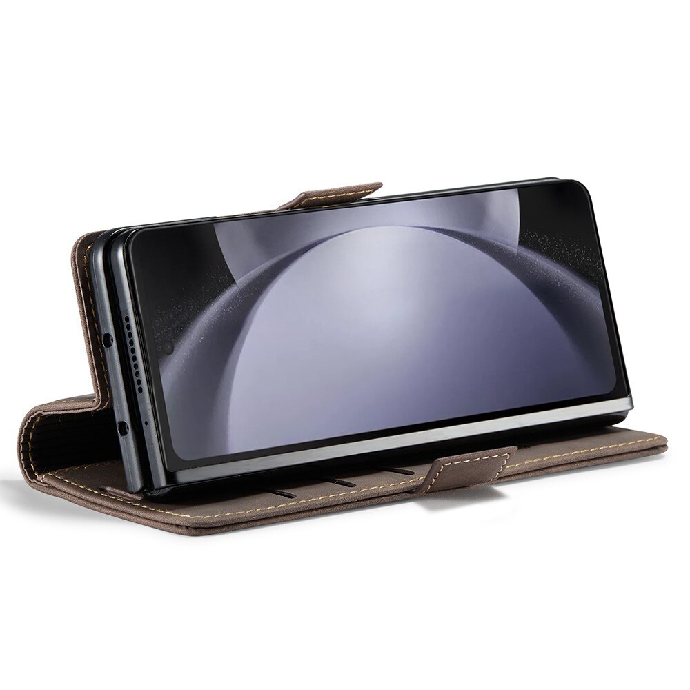 Étui portefeuille mince Samsung Galaxy Z Fold 6, marron