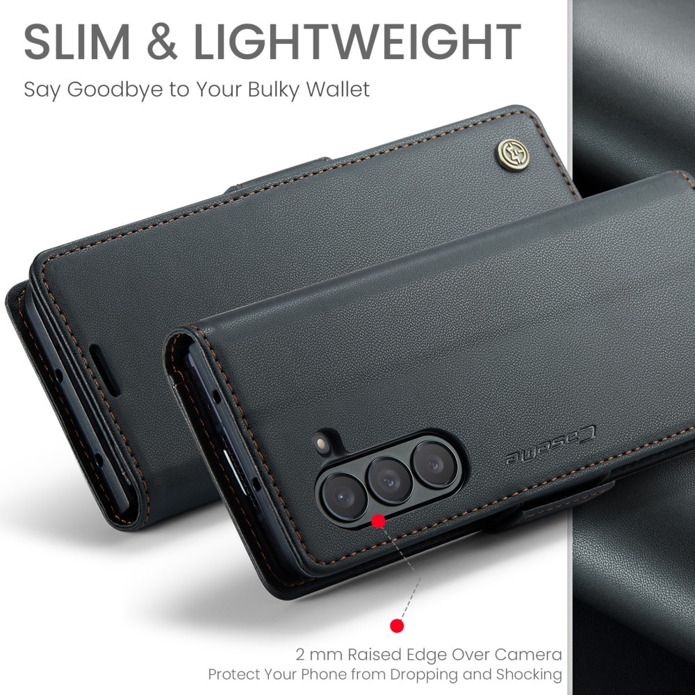 Étui portefeuille mince anti-RFID Samsung Galaxy Z Fold 5, noir