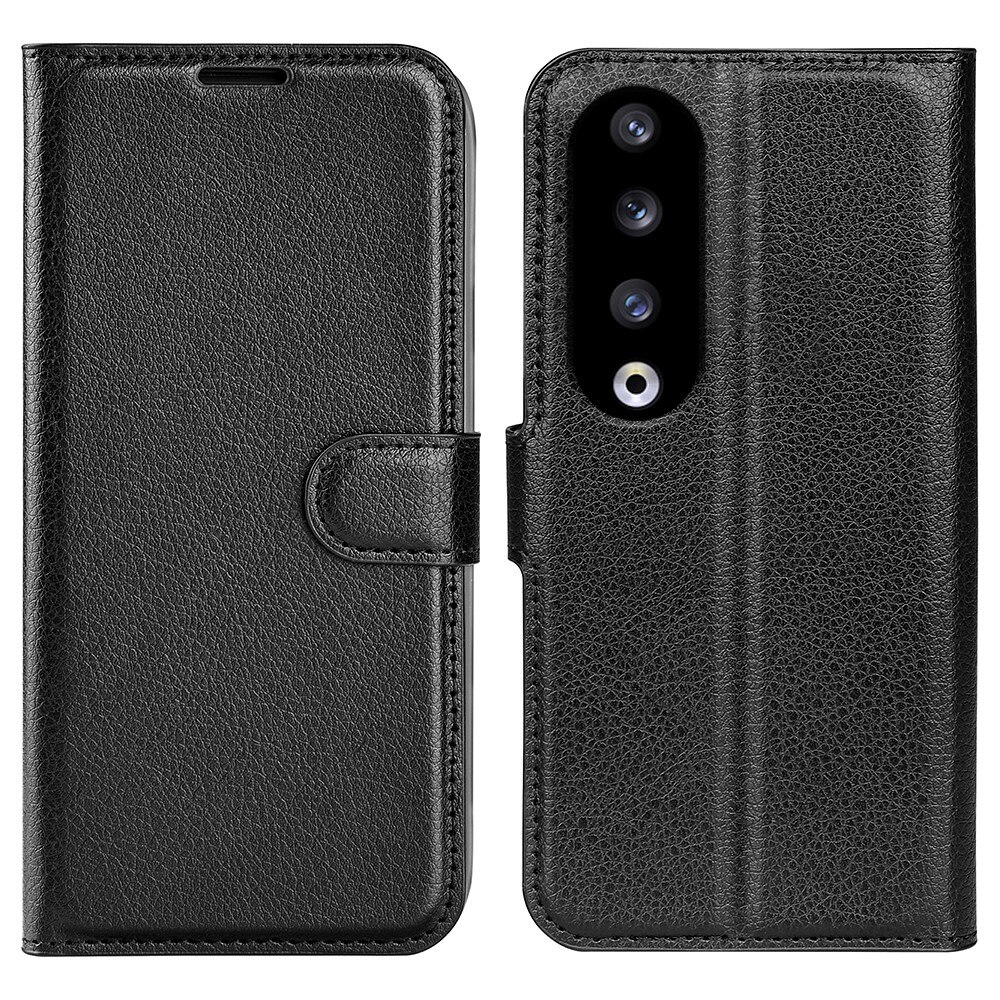 Coque portefeuille Honor 90 Pro, noir