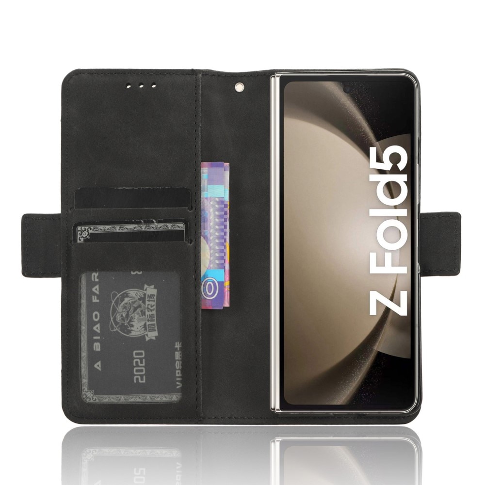 Multi-Cartes Etui Portefeuille avec rangement S-pen Samsung Galaxy Z Fold 5, noir