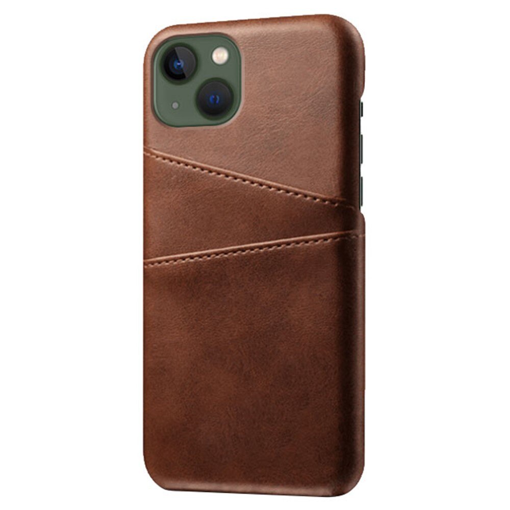 Coque Card Slots iPhone 15, Marron