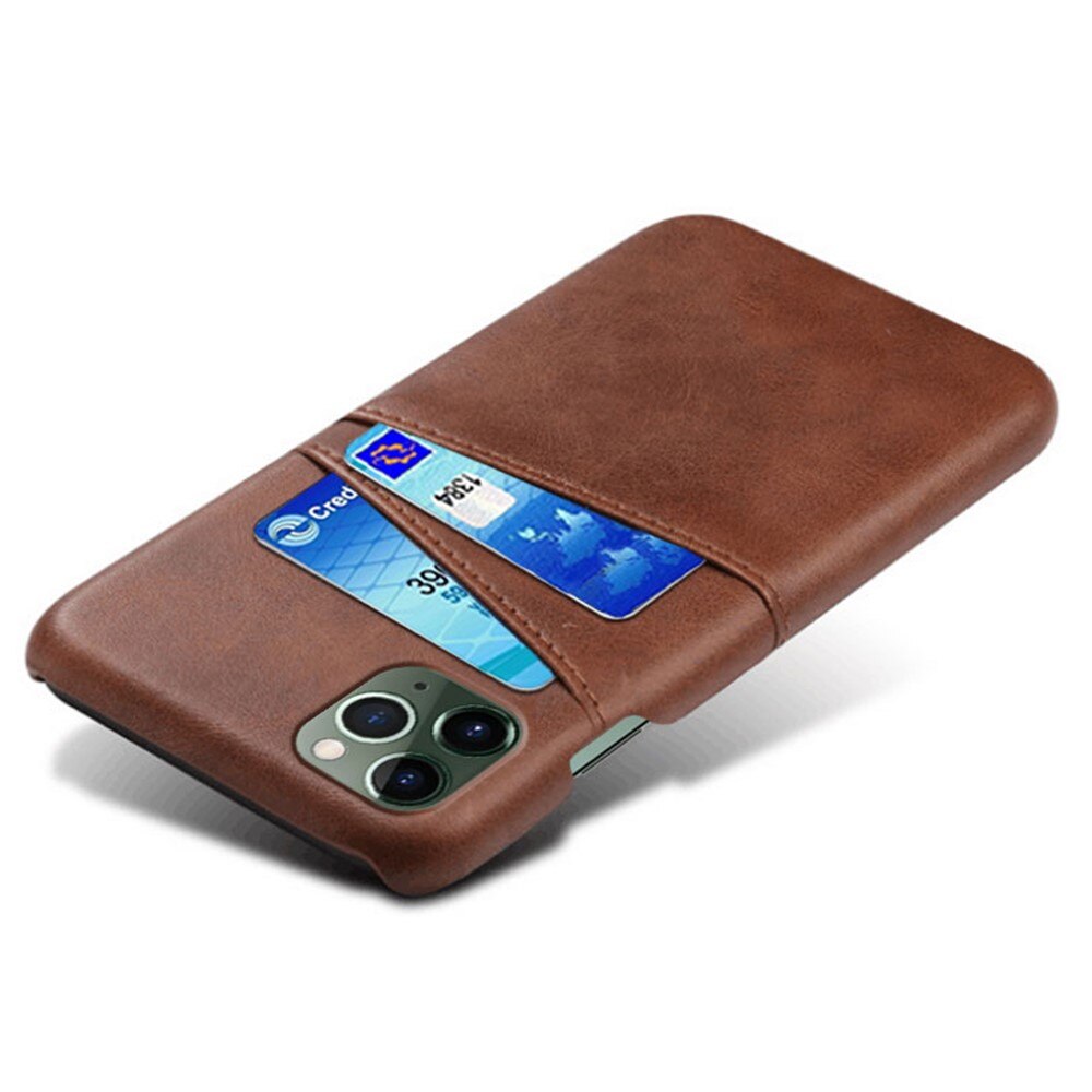 Coque Card Slots iPhone 15 Pro, Marron