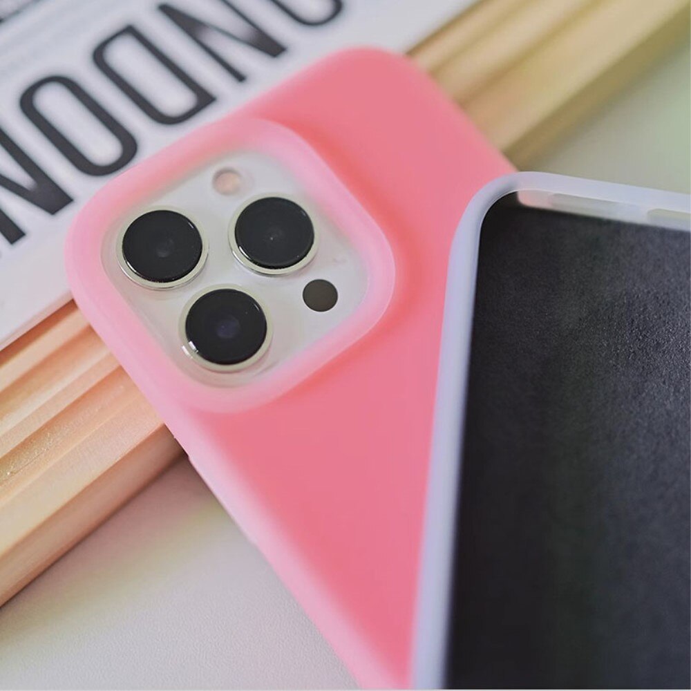Coque en silicone Jelly iPhone 15 Pro Max, rose