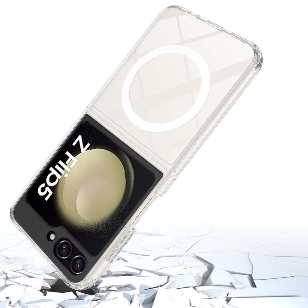 Coque hybride MagSafe Samsung Galaxy Z Flip 5 Transparent