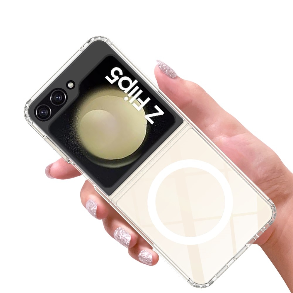Coque hybride MagSafe Samsung Galaxy Z Flip 5 Transparent
