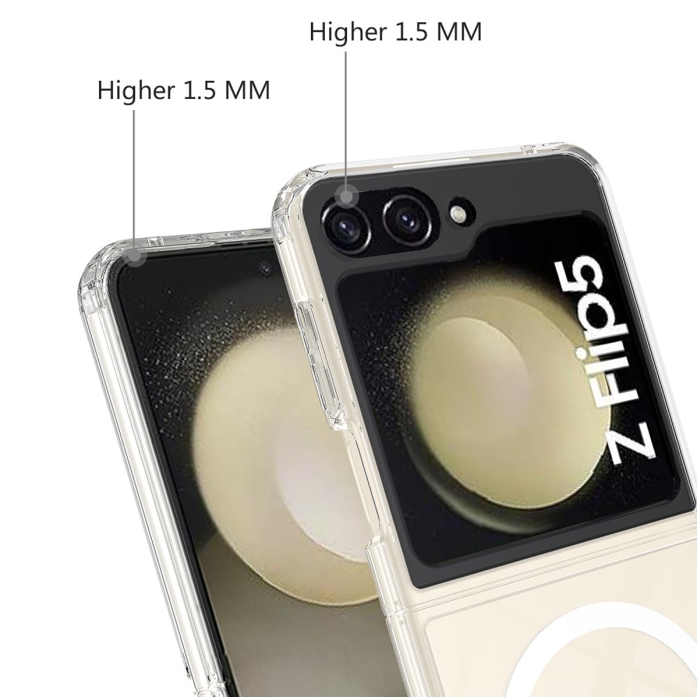 Coque hybride MagSafe Samsung Galaxy Z Flip 5 Transparent