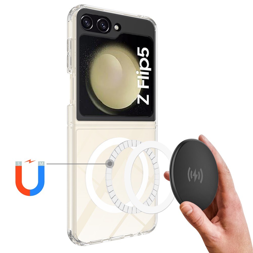 Coque hybride MagSafe Samsung Galaxy Z Flip 5 Transparent