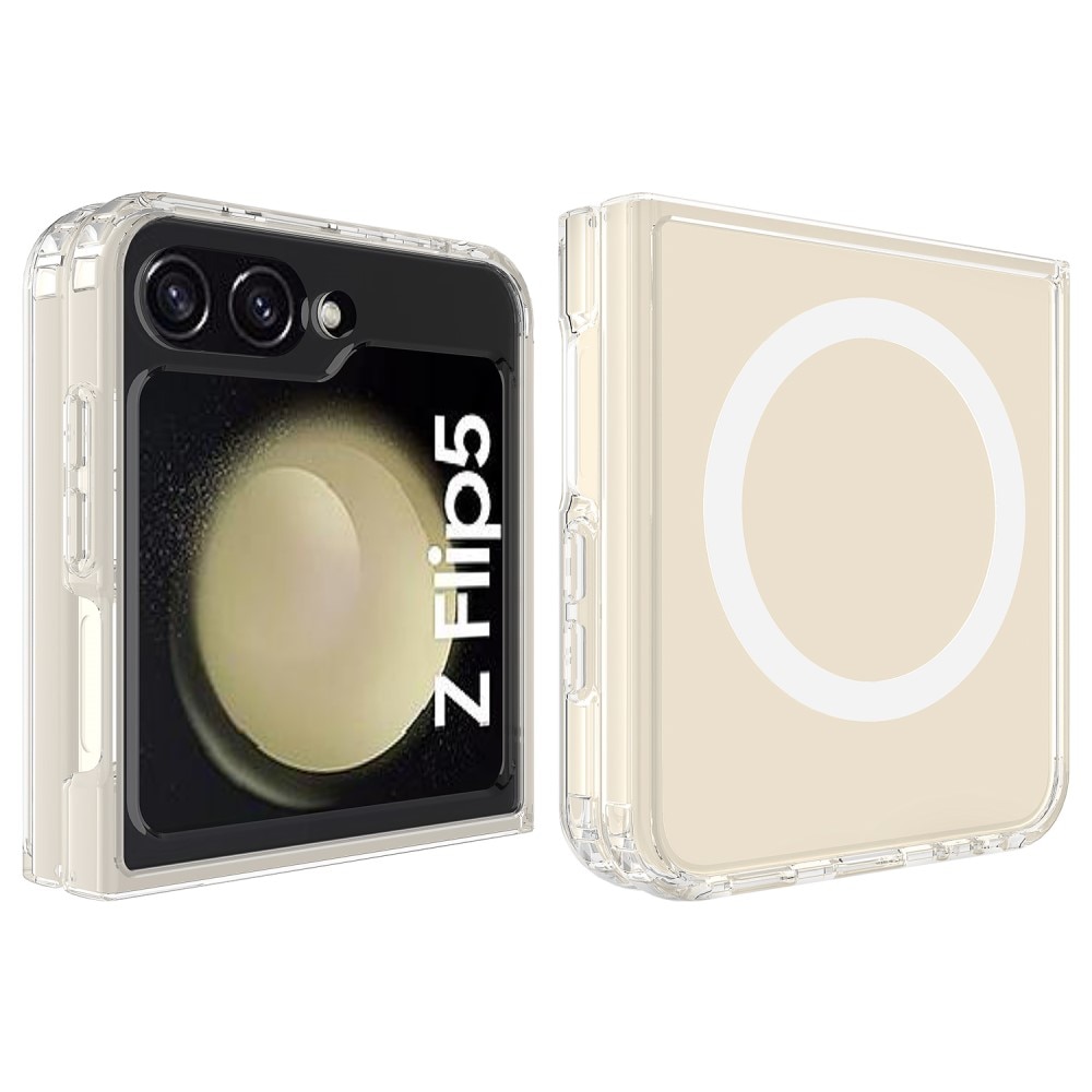 Coque hybride MagSafe Samsung Galaxy Z Flip 5 Transparent