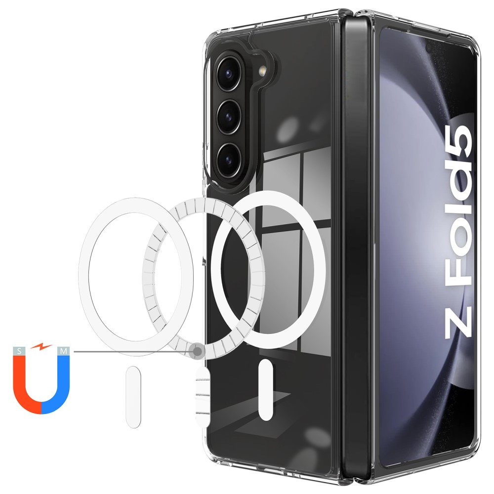 Coque hybride MagSafe Samsung Galaxy Z Fold 5 Transparent