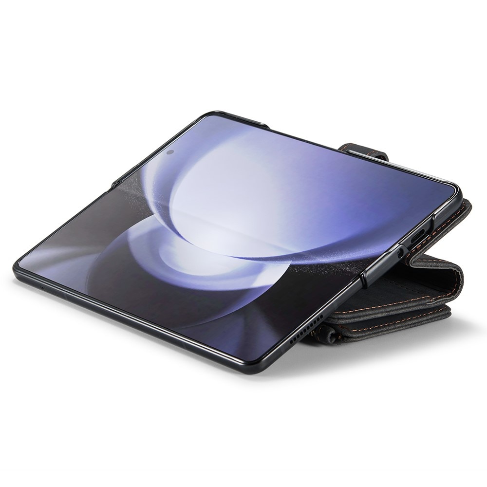 Étui portefeuille à glissière Samsung Galaxy Z Fold 5, noir