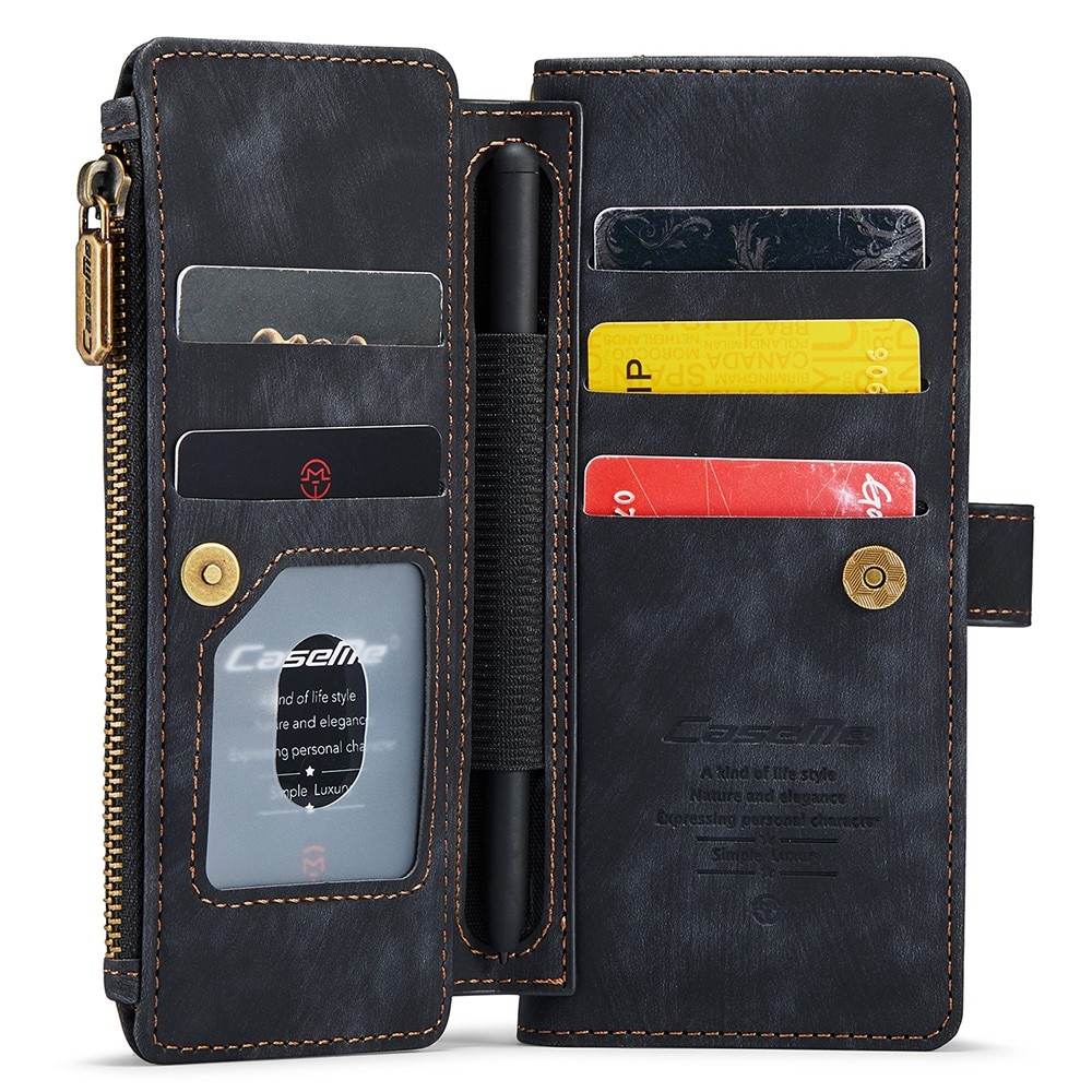 Étui portefeuille à glissière Samsung Galaxy Z Fold 5, noir