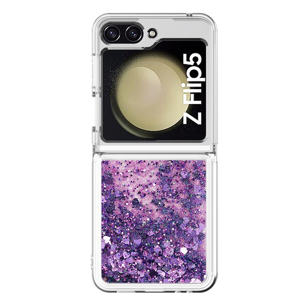 Coque Glitter Powder TPU Samsung Galaxy Z Flip 5, violet