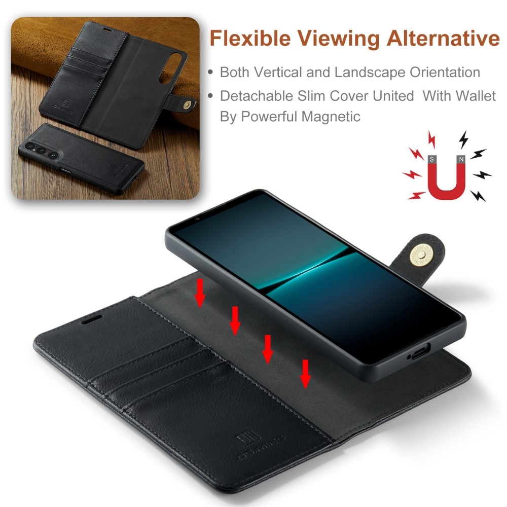 Étui portefeuille Magnet Wallet Sony Xperia 5 V, Black