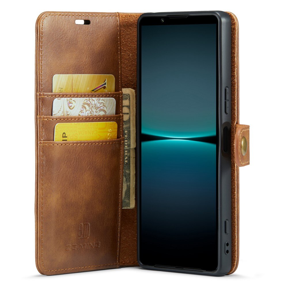 Étui portefeuille Magnet Wallet Sony Xperia 1 V, Cognac