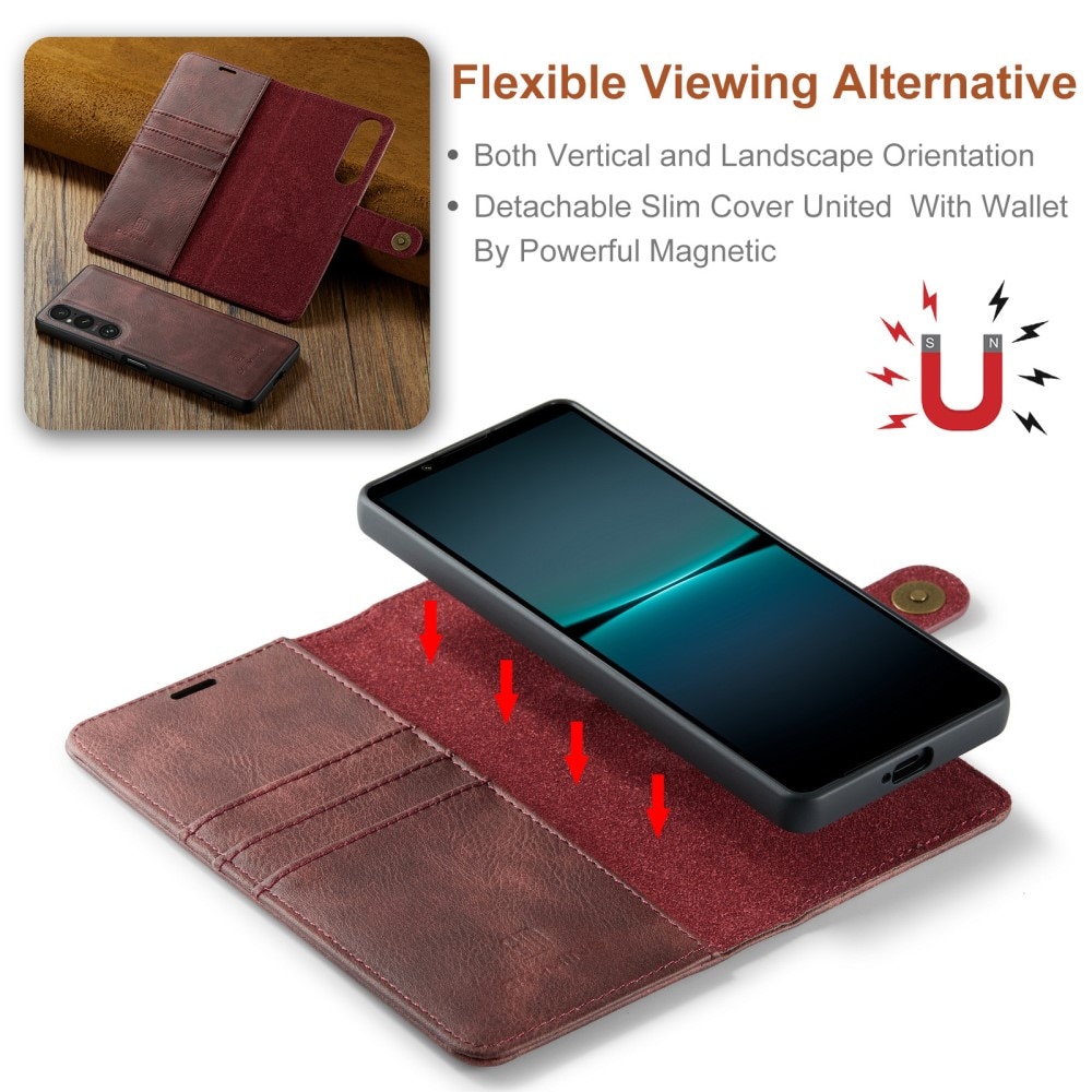Étui portefeuille Magnet Wallet Sony Xperia 1 V, Rouge