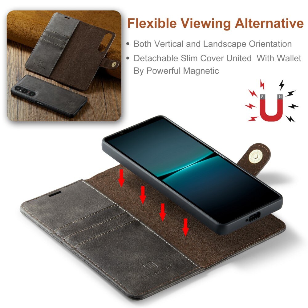 Étui portefeuille Magnet Wallet Sony Xperia 1 V, Brown