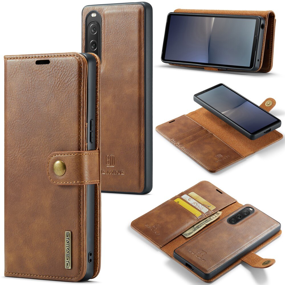 Étui portefeuille Magnet Wallet Sony Xperia 10 V, Cognac