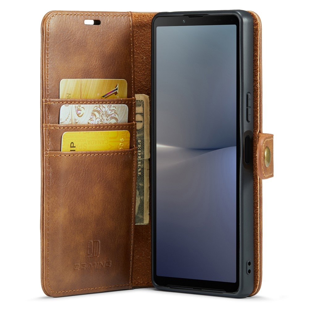 Étui portefeuille Magnet Wallet Sony Xperia 10 V, Cognac