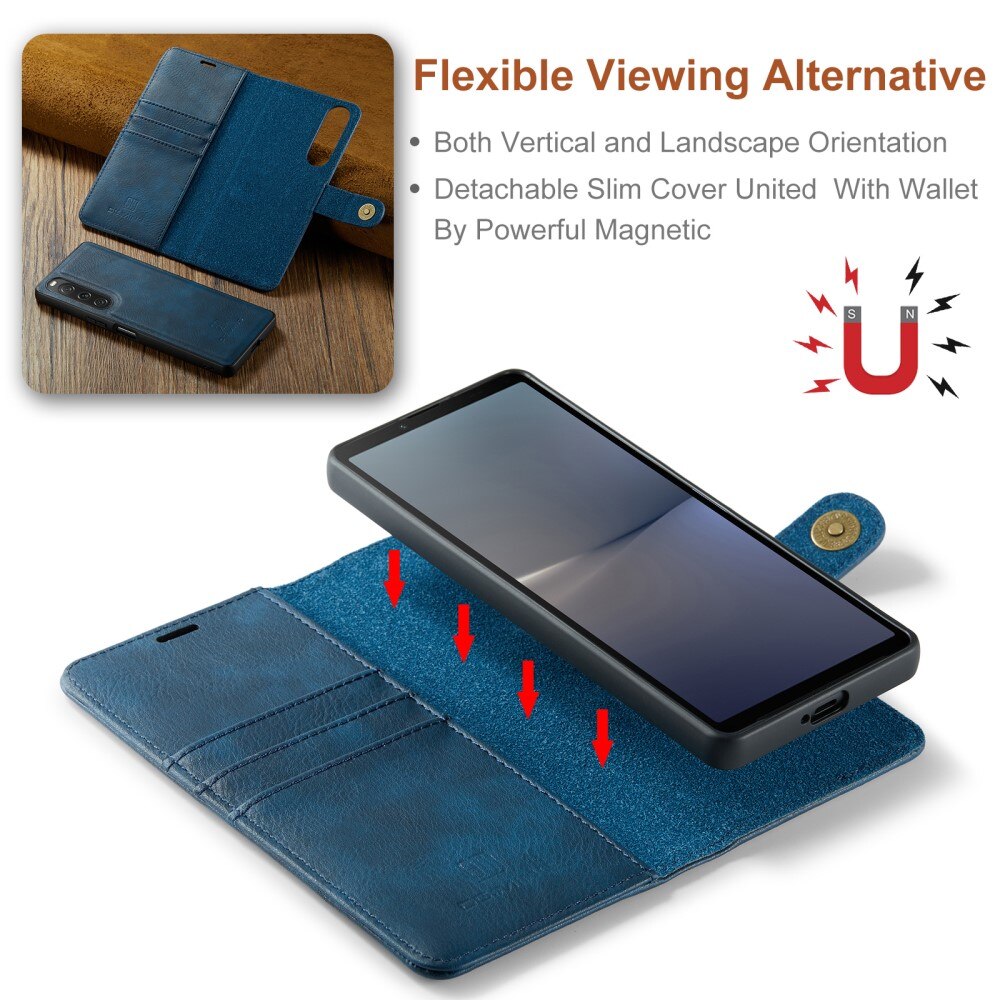 Étui portefeuille Magnet Wallet Sony Xperia 10 V, Blue