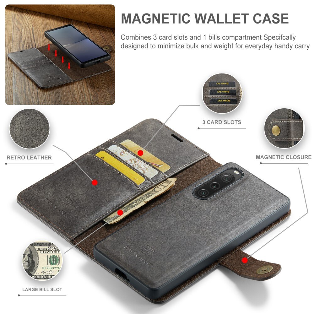 Étui portefeuille Magnet Wallet Sony Xperia 10 V, Brown