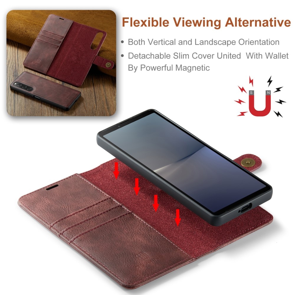 Étui portefeuille Magnet Wallet Sony Xperia 10 V, Red